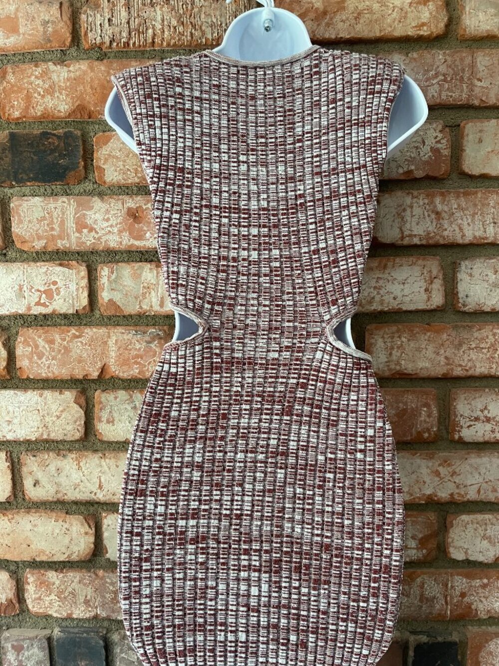 Self-Portrait NWT Space Dyed Knit Cutout Midi Dress Size M - Picture 6 of 9